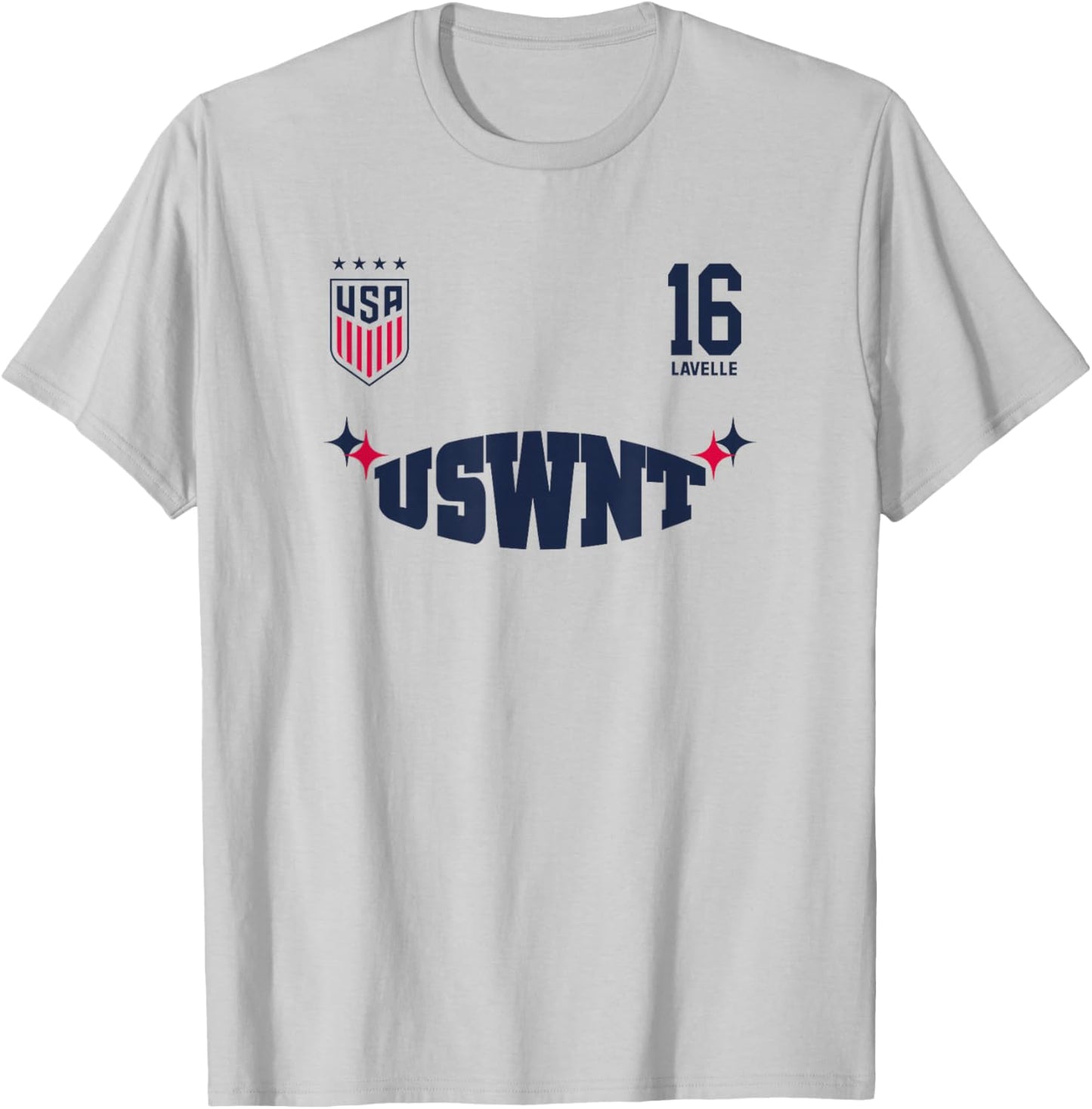 Rose Lavelle 16 White USWNT Officially Licensed T-Shirt - T-Shirt | Ash