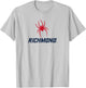 University of Richmond Spiders Primary Logo T-Shirt - T-Shirt | Ash