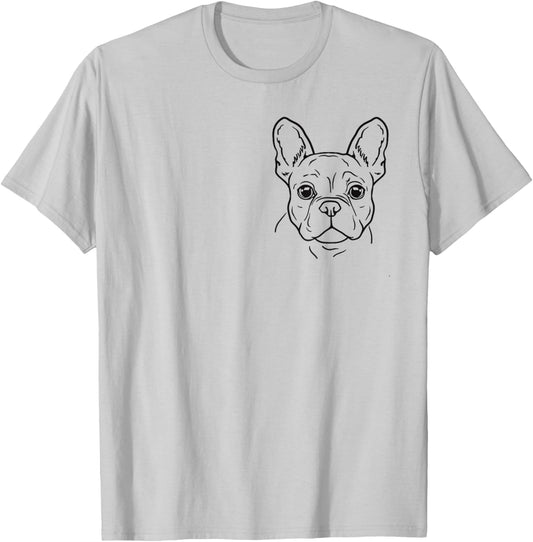 French Bulldog Minimalist Line Art Bulldog Lovers Men Woman T-Shirt - T-Shirt | Ash