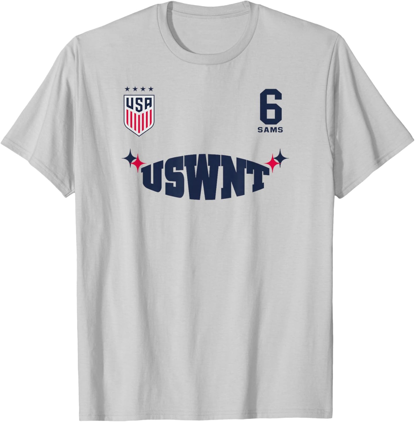Emily SAMS 6 White USWNT Officially Licensed T-Shirt - T-Shirt | Ash
