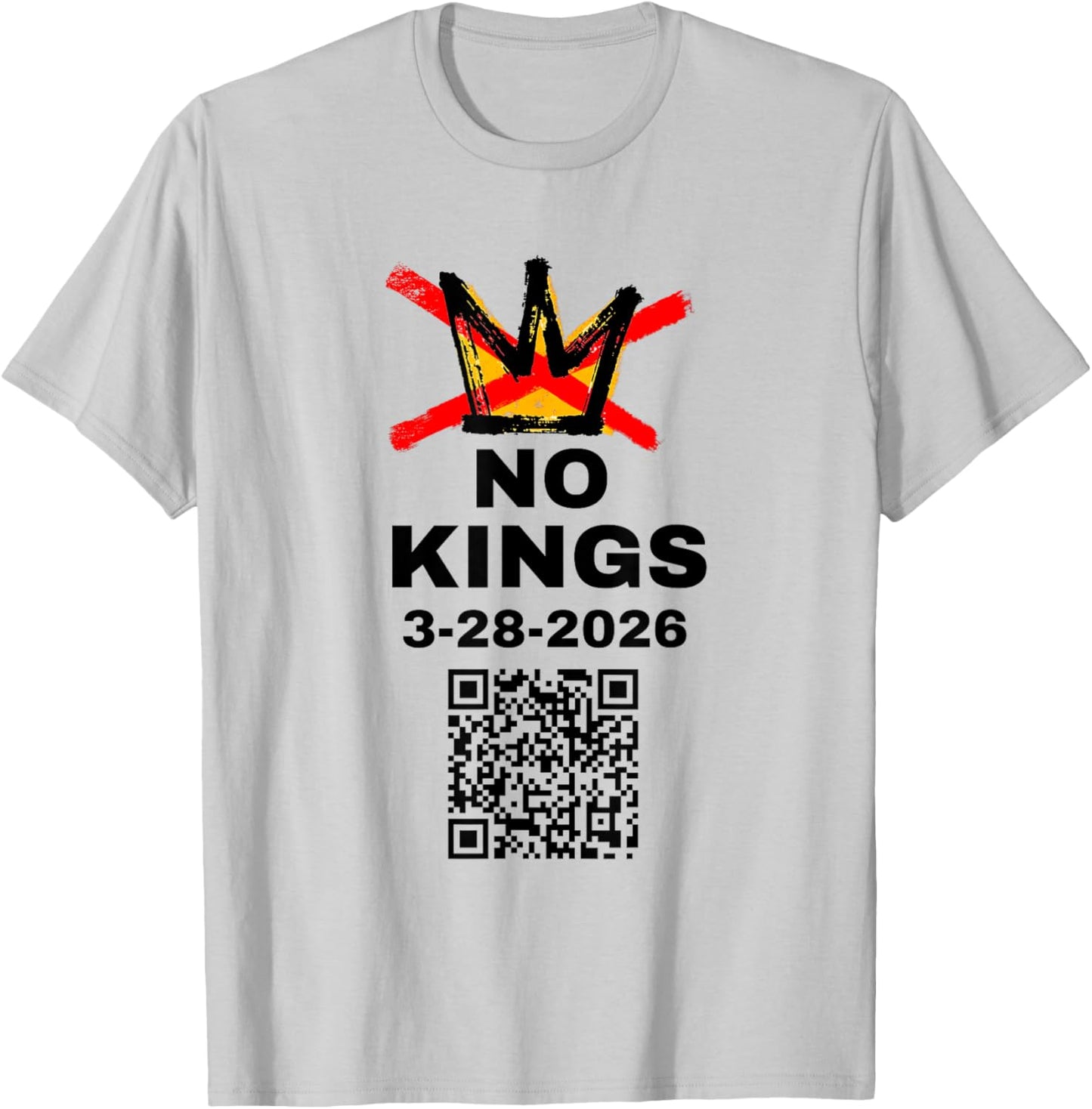 No Kings Day March 28 2026 No Kings in America T-Shirt - T-Shirt | Ash