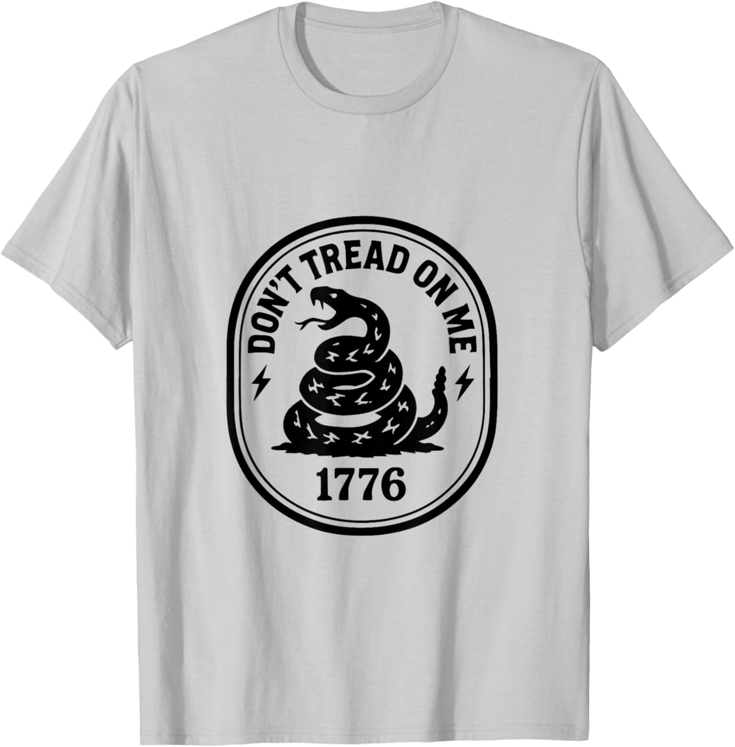 Don’t Tread On Me 1776 Snake Patriotic Retro USA Design T-Shirt - T-Shirt | Ash