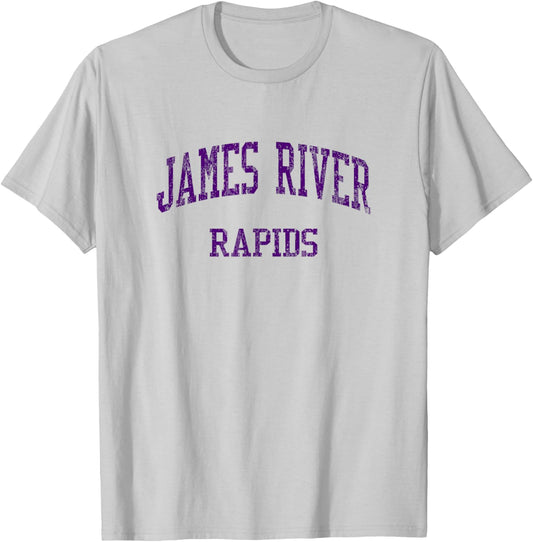 James River High School HS Midlothian VA Vintage Sports T-Shirt - T-Shirt | Ash