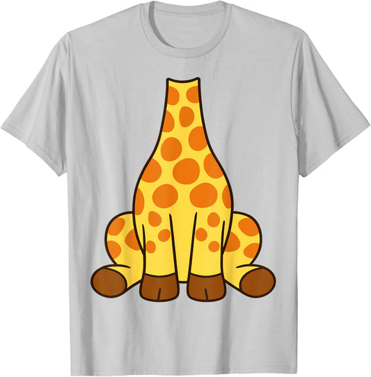 Giraffe Shirt Adult Men Women Kids Yellow Giraffe Costume T-Shirt - T-Shirt | Ash