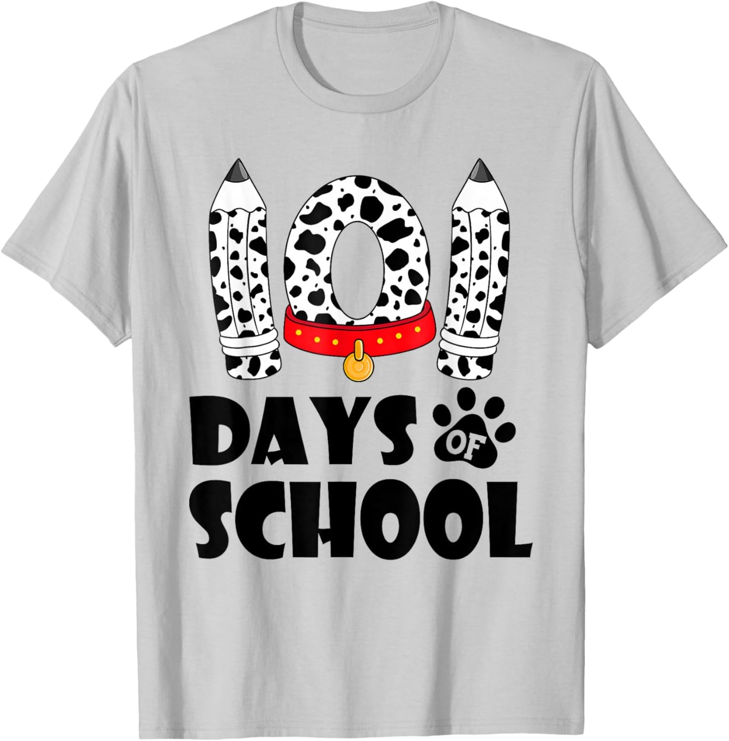 Happy 101 Days School Cute Dog 100 Days Smarter Student Kids T-Shirt - T-Shirt | Ash