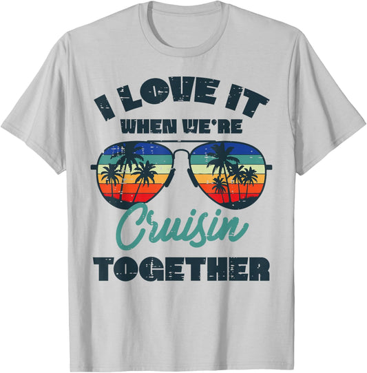 Vacation Love Cruisin Together Summer Cruise Women Men Kids T-Shirt - T-Shirt | Ash