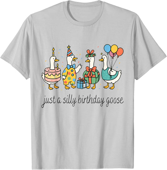 Silly Goose It's My Birthday Birthday Cake Silly Goose Girls T-Shirt - T-Shirt | Ash