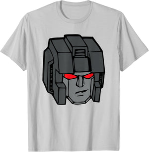Transformers Starscream Head T-Shirt - T-Shirt | Ash