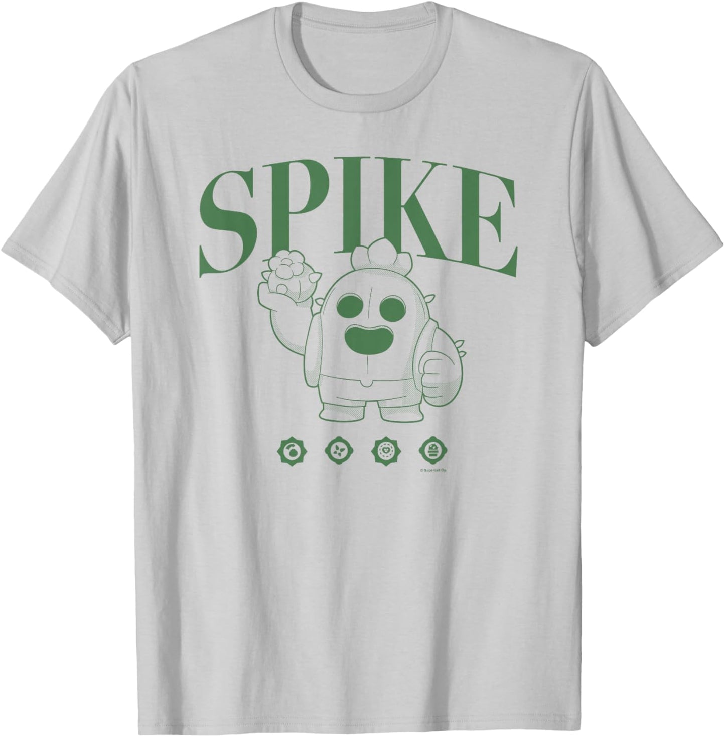 Brawl Stars Spike The Legendary Brawler Line Art Portrait T-Shirt - T-Shirt | Ash