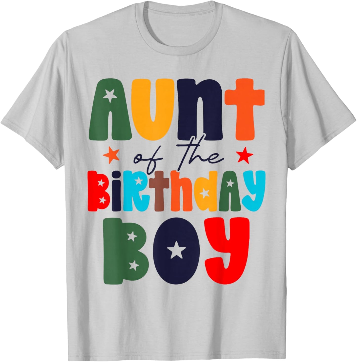 Aunt of The Birthday Boy Matching Family Birthday Party T-Shirt - T-Shirt | Ash