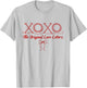 XOXO The Original Love Letters Christian Valentine Bow Retro T-Shirt - T-Shirt | Ash