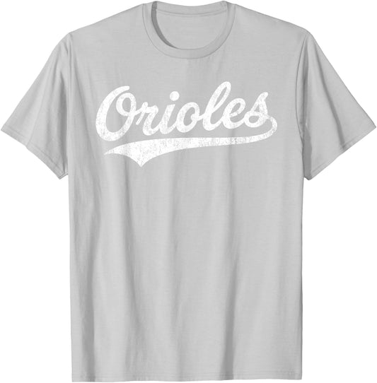 Oriole Name Retro Vintage Gift Women Boy Girl T-Shirt - T-Shirt | Ash