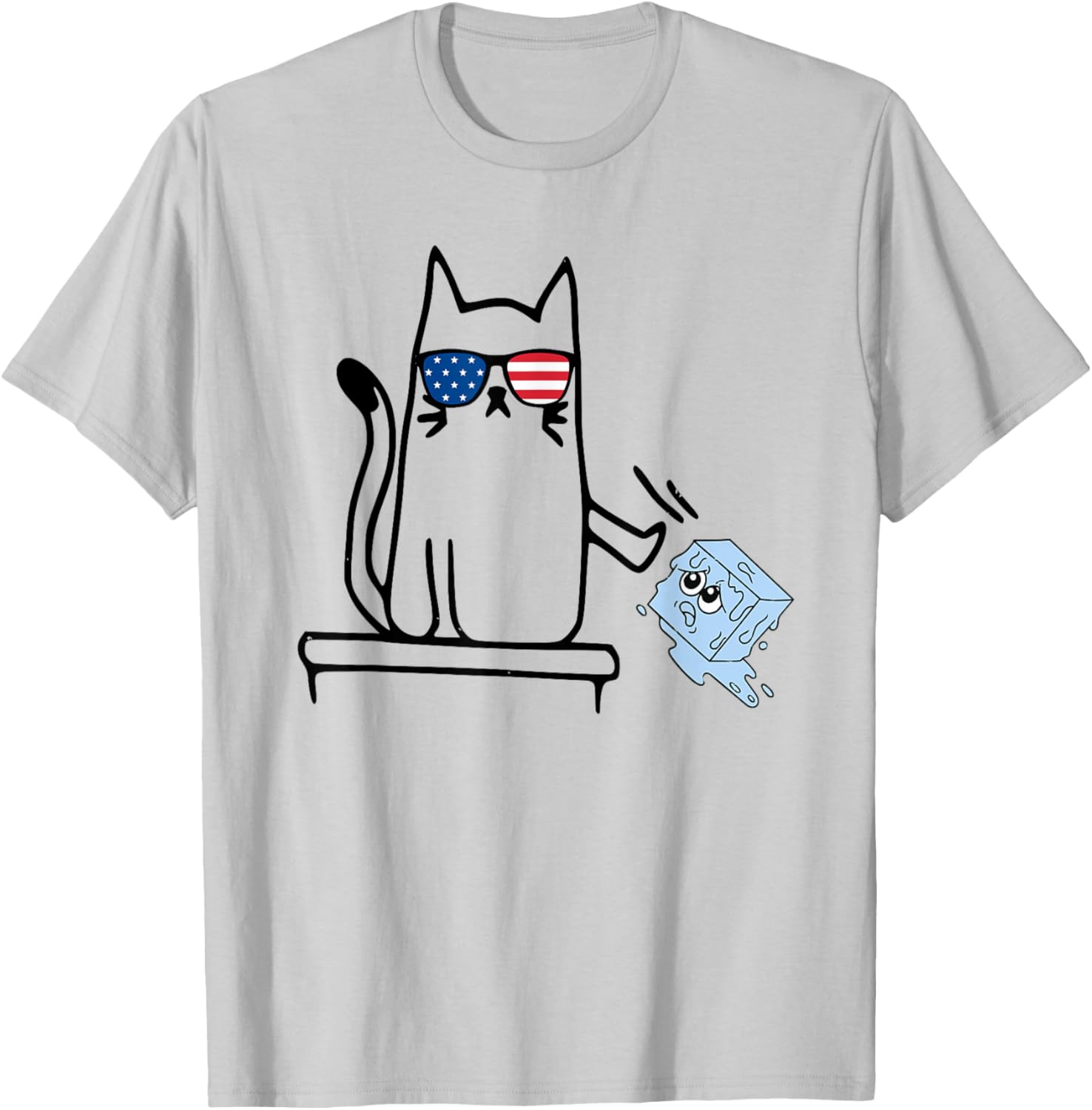 Anti ICE Out Now Cat Abolish Protest Resist Funny T-Shirt - T-Shirt | Ash