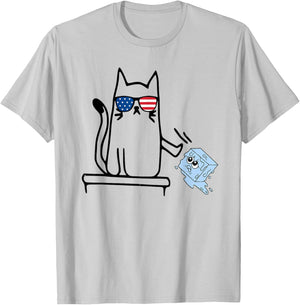 Anti ICE Out Now Cat Abolish Protest Resist Funny T-Shirt - T-Shirt | Ash