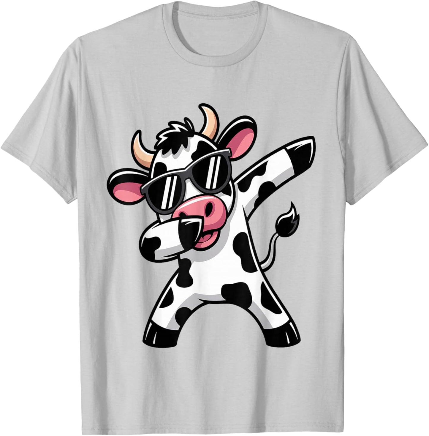 Dabbing Cow Farm Animal Cow Lover Farming T-Shirt - T-Shirt | Ash