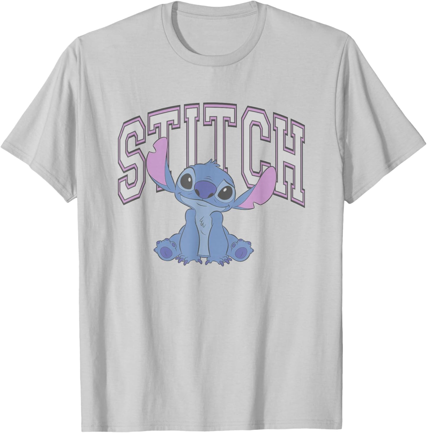Disney Lilo and Stitch Classic Pink Varsity T-Shirt - T-Shirt | Ash