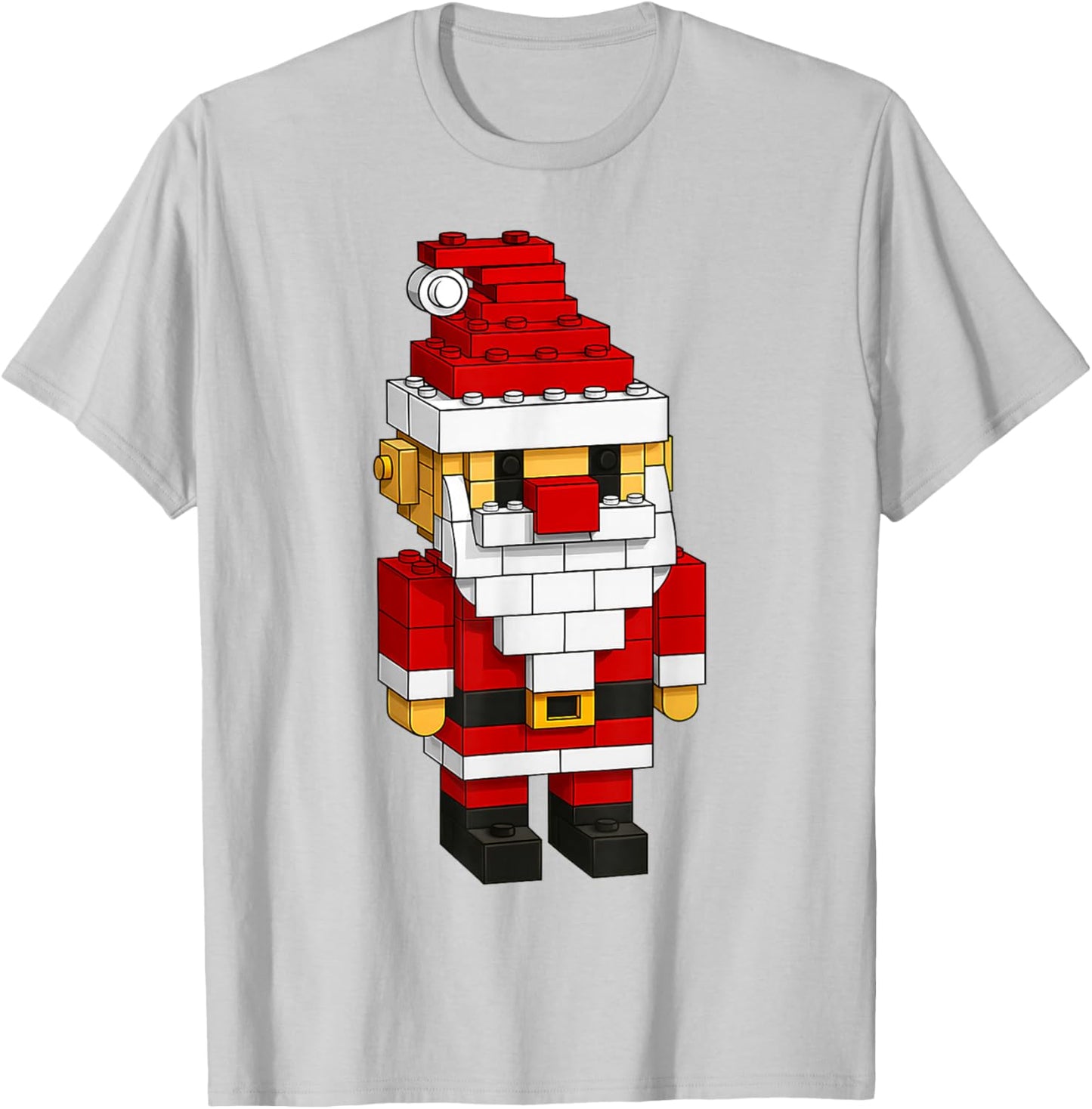 Santa Building Block Master Builders Merry Christmas Kids T-Shirt - T-Shirt | Ash