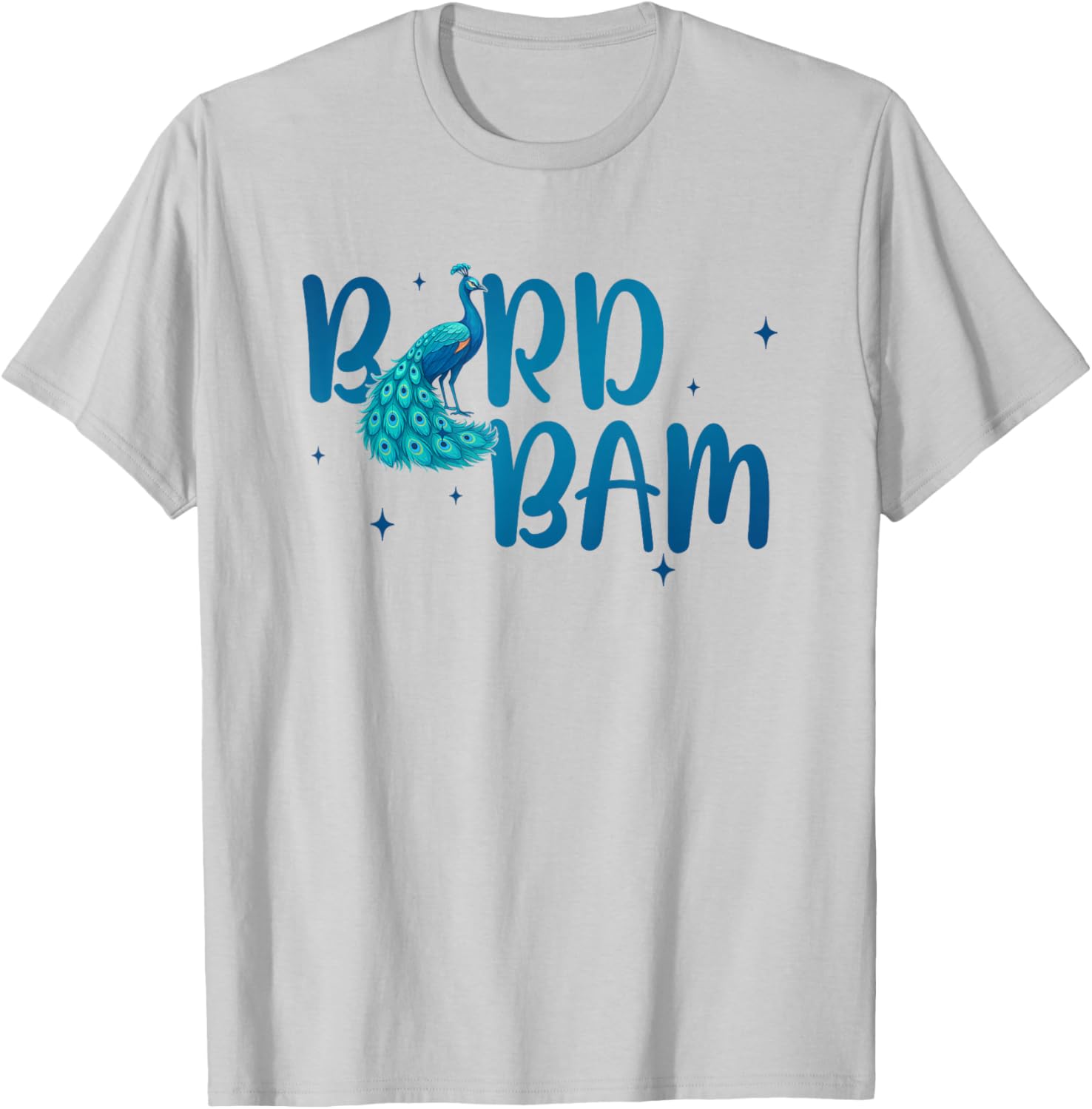 Mahjong Player Peacock Lover Bird Bam Chinese Game Tile T-Shirt - T-Shirt | Ash