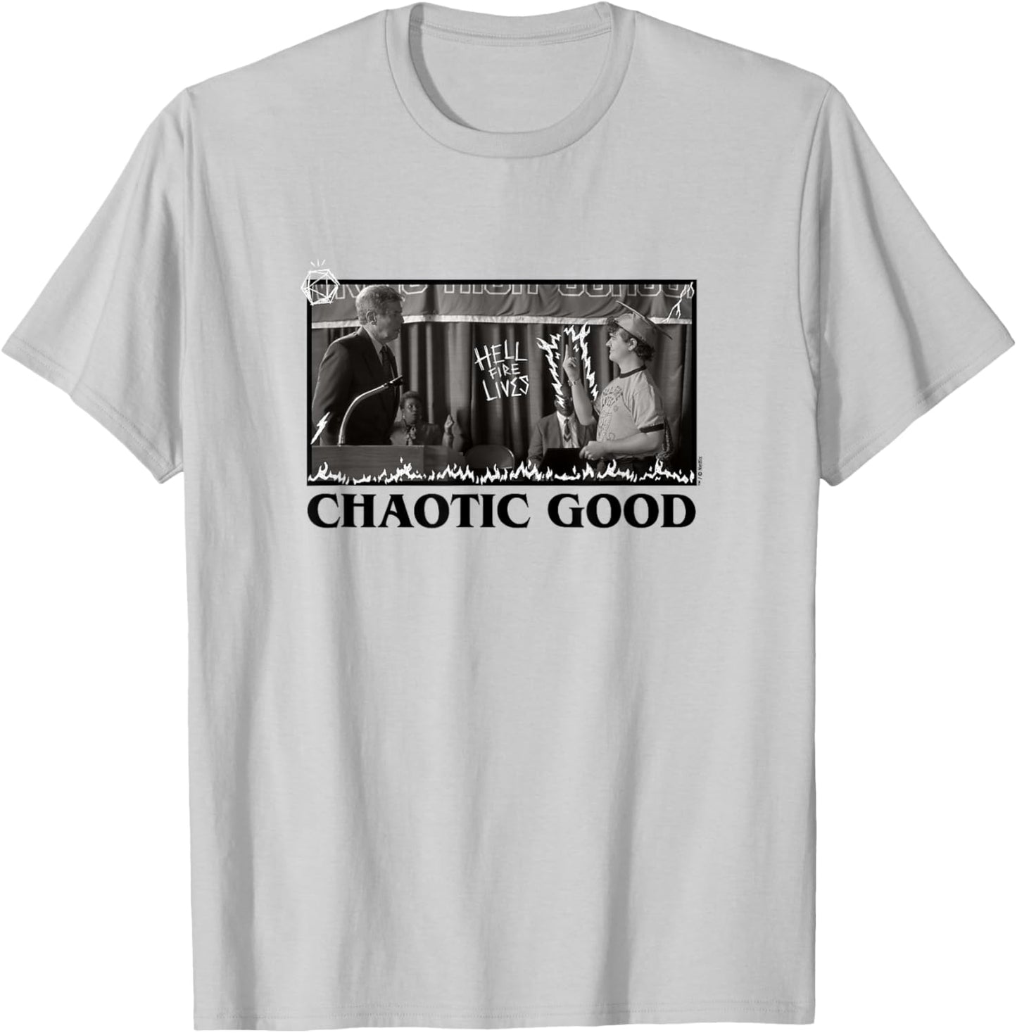 Stranger Things Chaotic Good Graduation Officially Licensed T-Shirt - T-Shirt | Ash