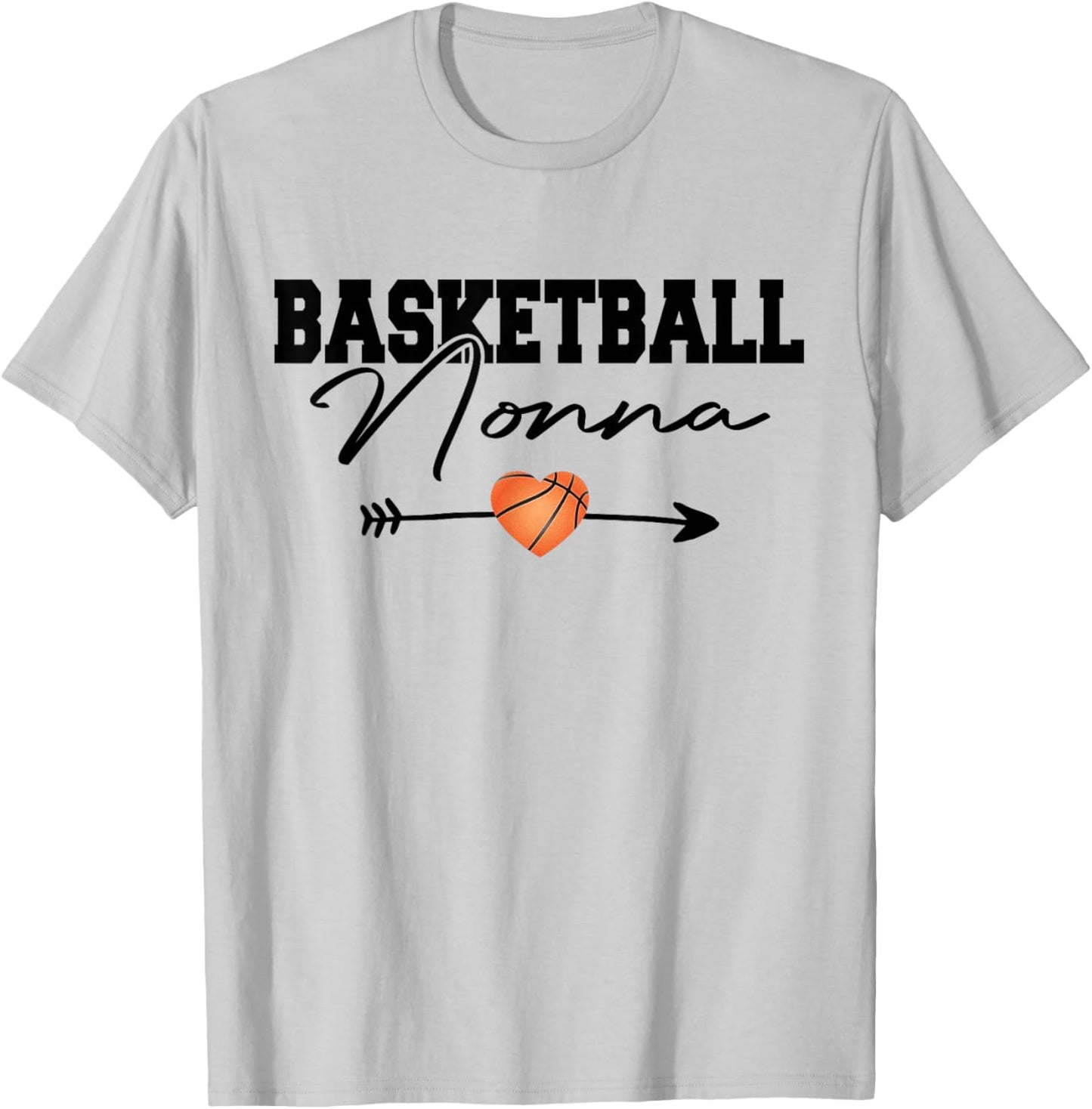 Basketball Nonna Family Matching Funny Basketball T-Shirt - T-Shirt | Ash