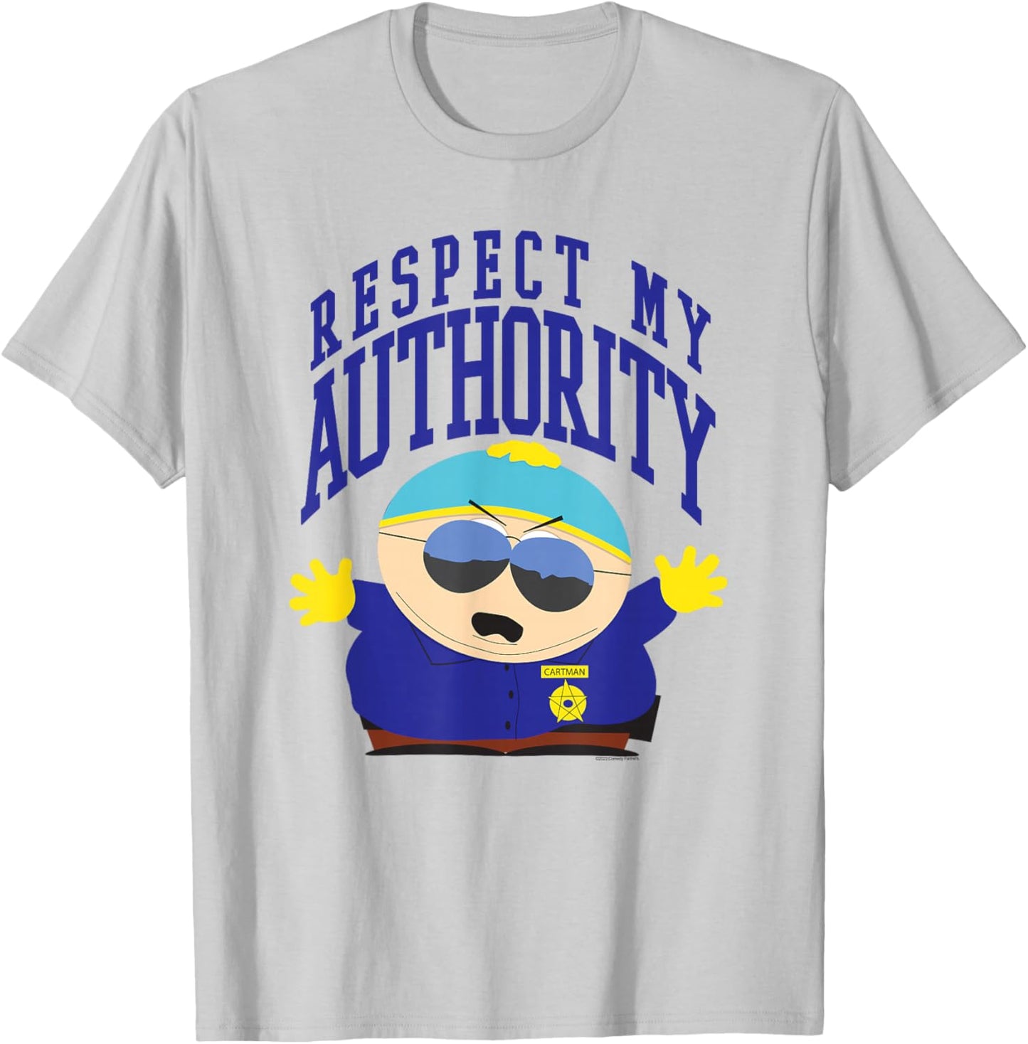 South Park Respect My Authority Deputy Cartman Cartoon T-Shirt - T-Shirt | Ash