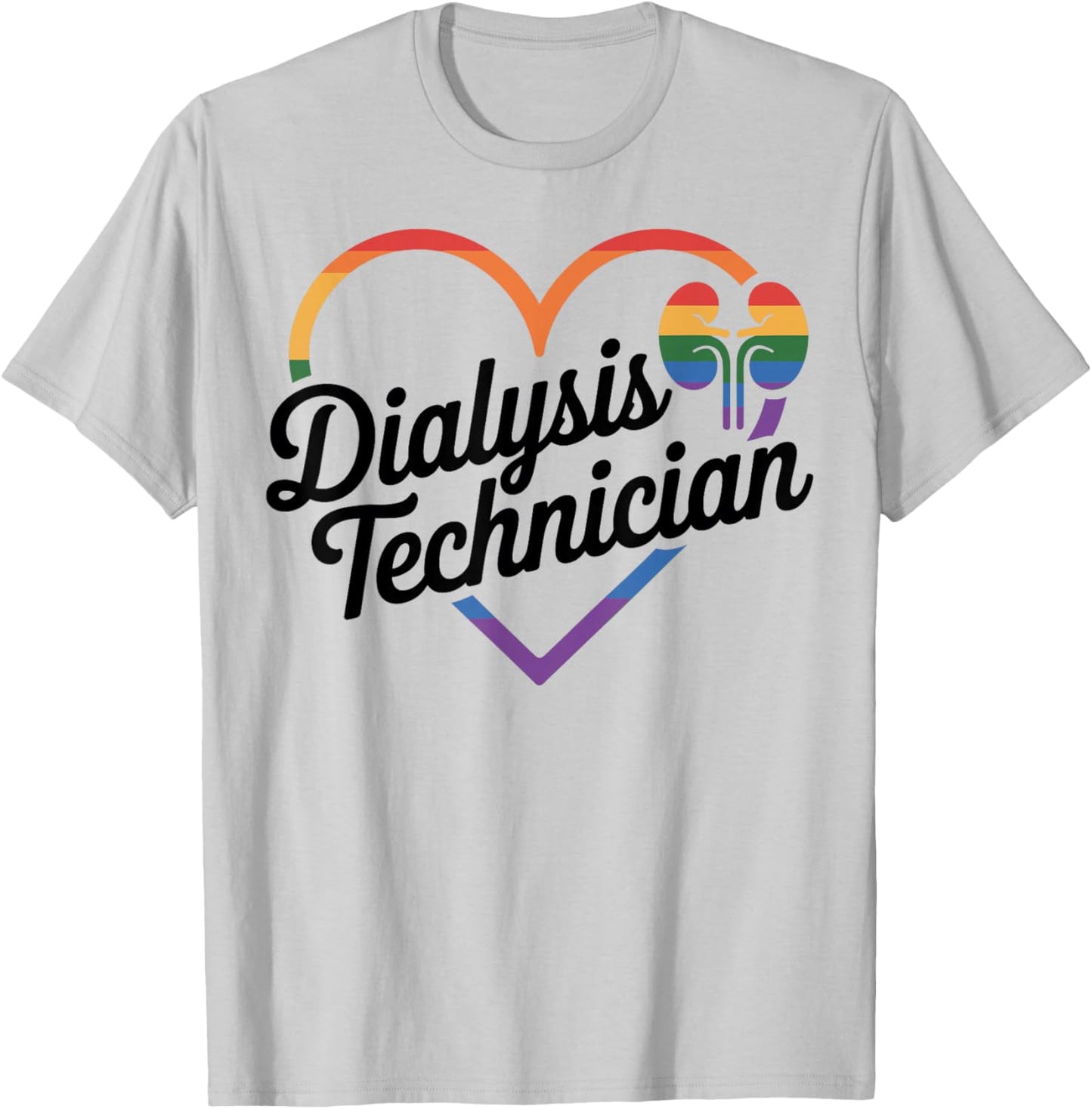 Dialysis Technician Heart Dialysis Tech T-Shirt - T-Shirt | Ash