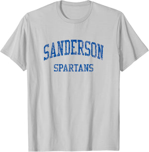 Sanderson High School HS Raleigh NC Vintage Sports T-Shirt - T-Shirt | Ash