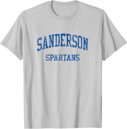 Sanderson High School HS Raleigh NC Vintage Sports T-Shirt - T-Shirt | Ash