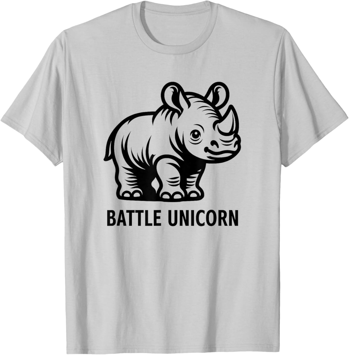 Rhino, Battle Unicorn, Funny, Jokes, Sarcastic T-Shirt - T-Shirt | Ash