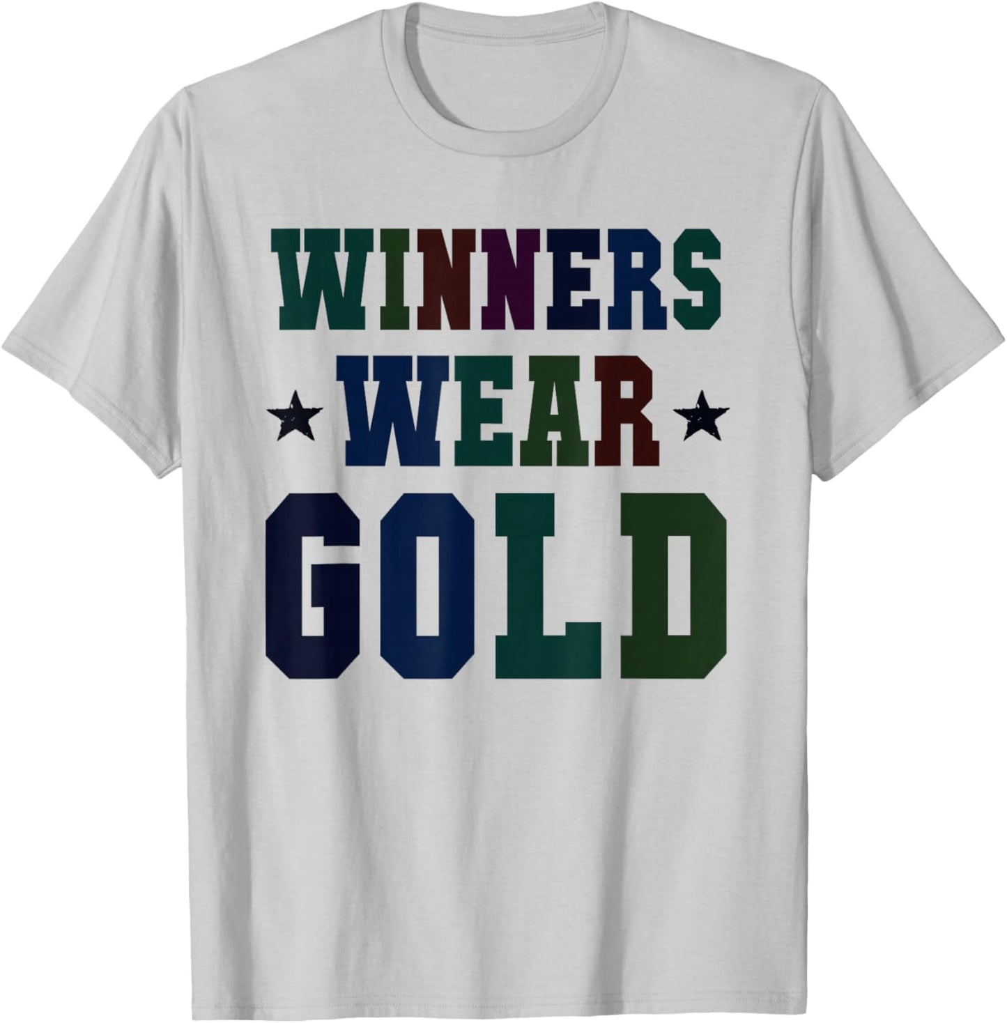 Vintage Bruh Winners WEAR Gold Competition War Game T-Shirt - T-Shirt | Ash