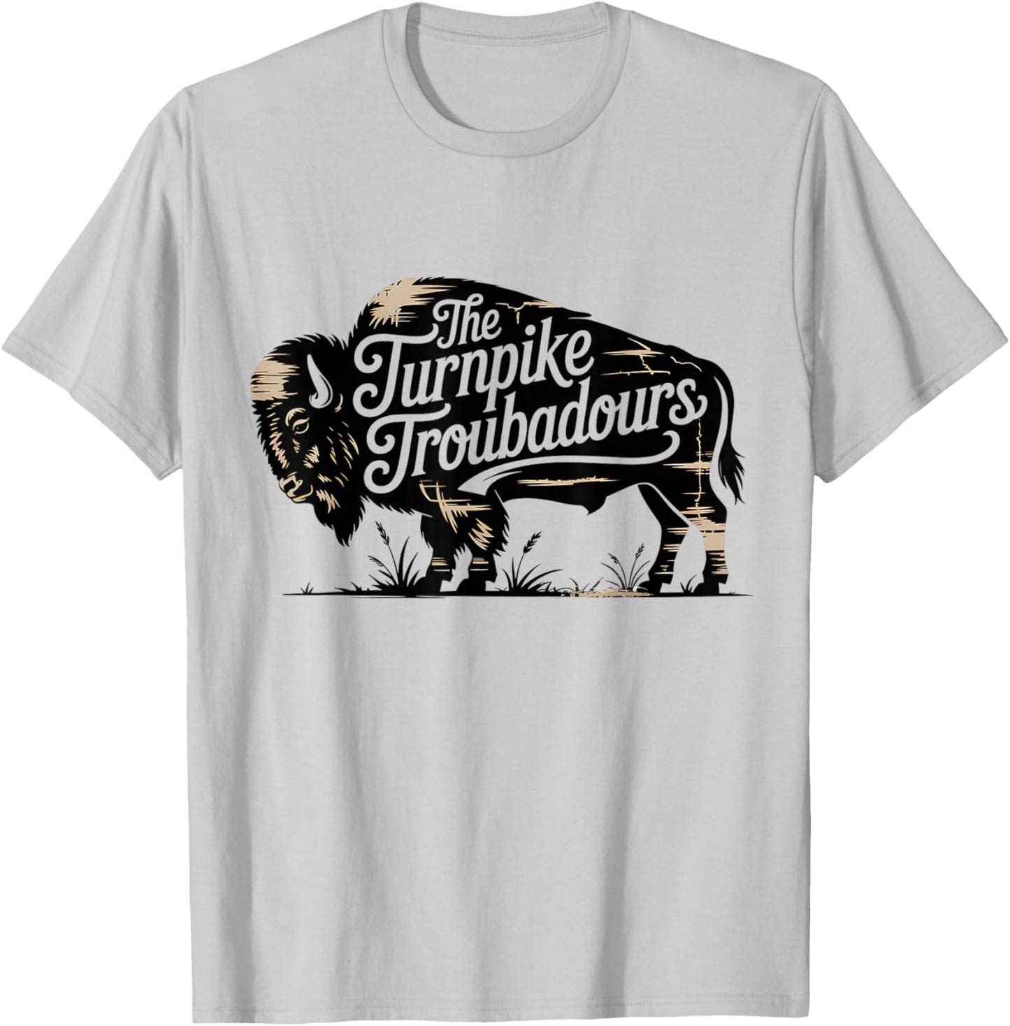 Vintage Turnpike Distressed Country Music Men Women T-Shirt - T-Shirt | Ash