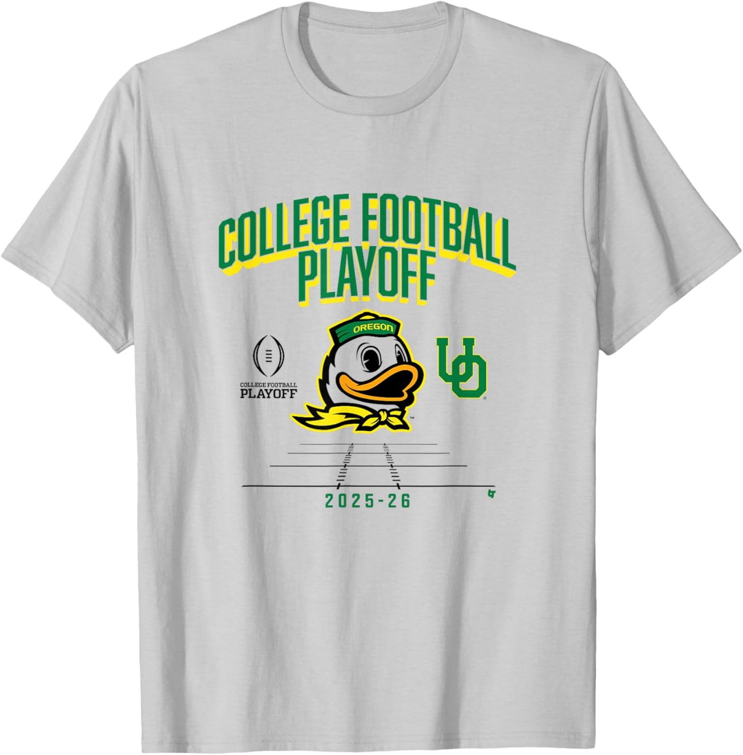 Oregon Ducks College Football Playoff Mascot Text 2025 T-Shirt - T-Shirt | Ash