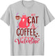 Cat and Coffee is My Valentine's Day Men Women Kids T-Shirt - T-Shirt | Ash