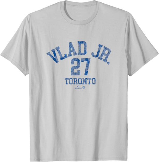 Vladimir Guerrero Jr. - Vlad Jr. 27 - Toronto Baseball T-Shirt - T-Shirt | Ash