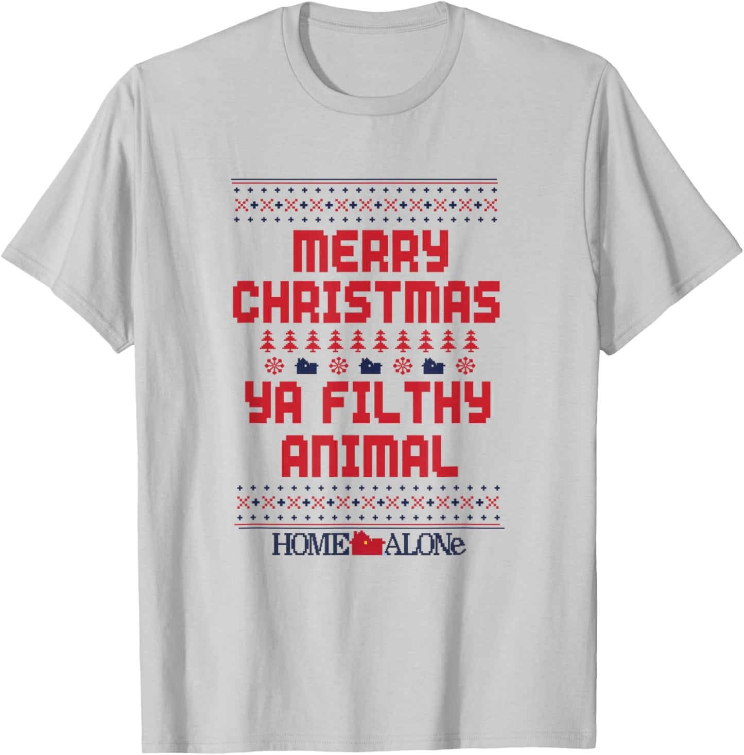 Home Alone Ya Filthy Animal Christmas T-Shirt - T-Shirt | Ash