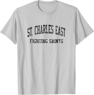 St. Charles East High School HS Saint Charles IL Vintage SPO T-Shirt - T-Shirt | Ash