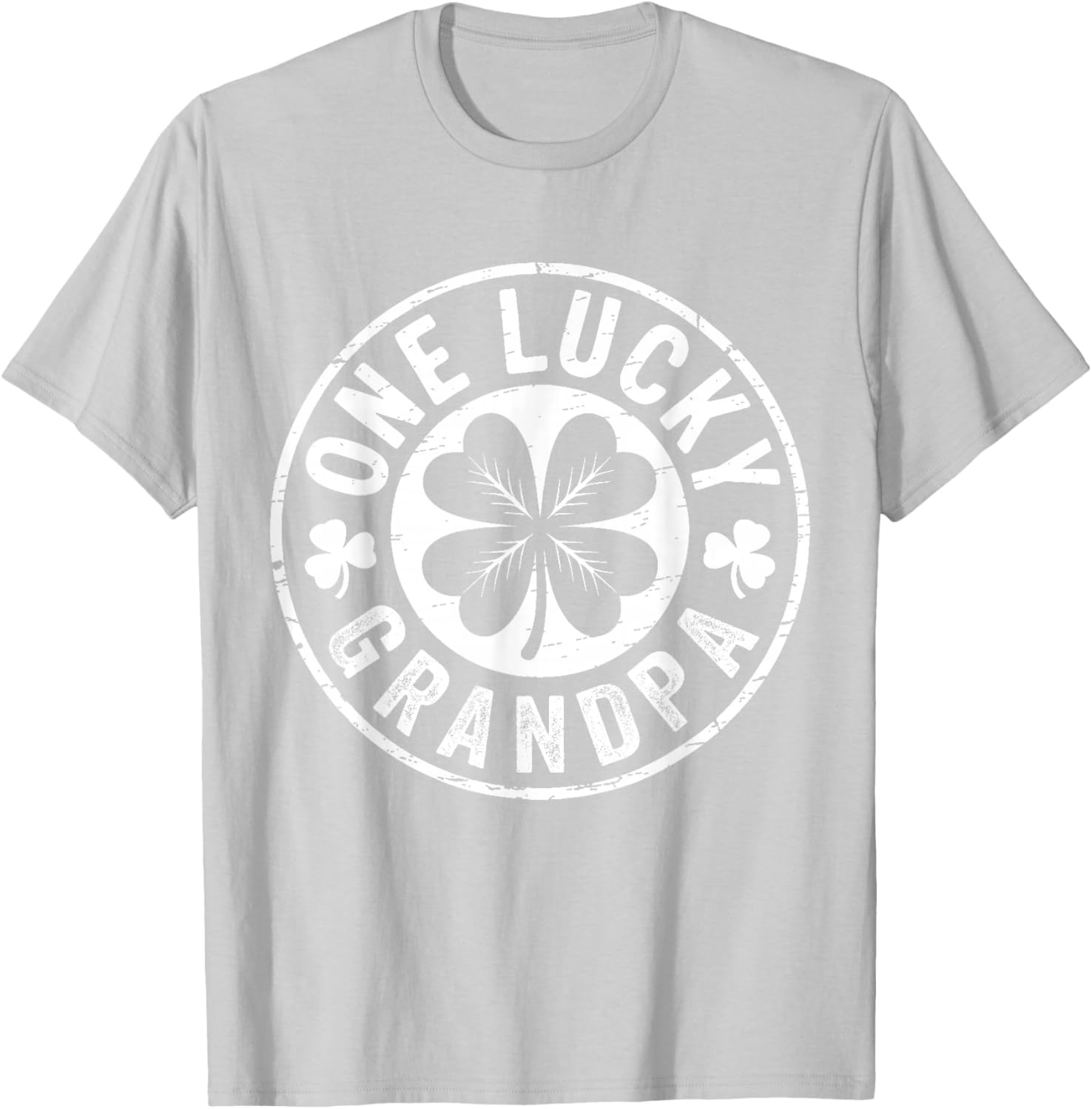Vintage One Lucky Grandpa St Patricks Day Matching Family T-Shirt - T-Shirt | Ash