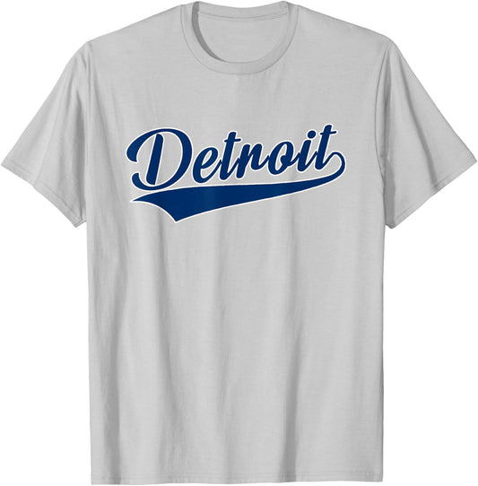 Detroit - Throwback Design - Classic T-Shirt - T-Shirt | Ash