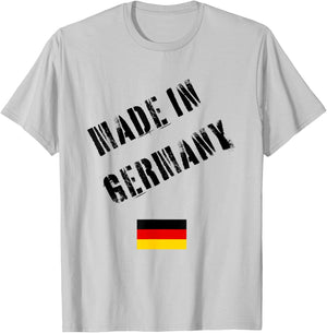 Made in Germany with Flag Funny T-Shirt - T-Shirt | Ash
