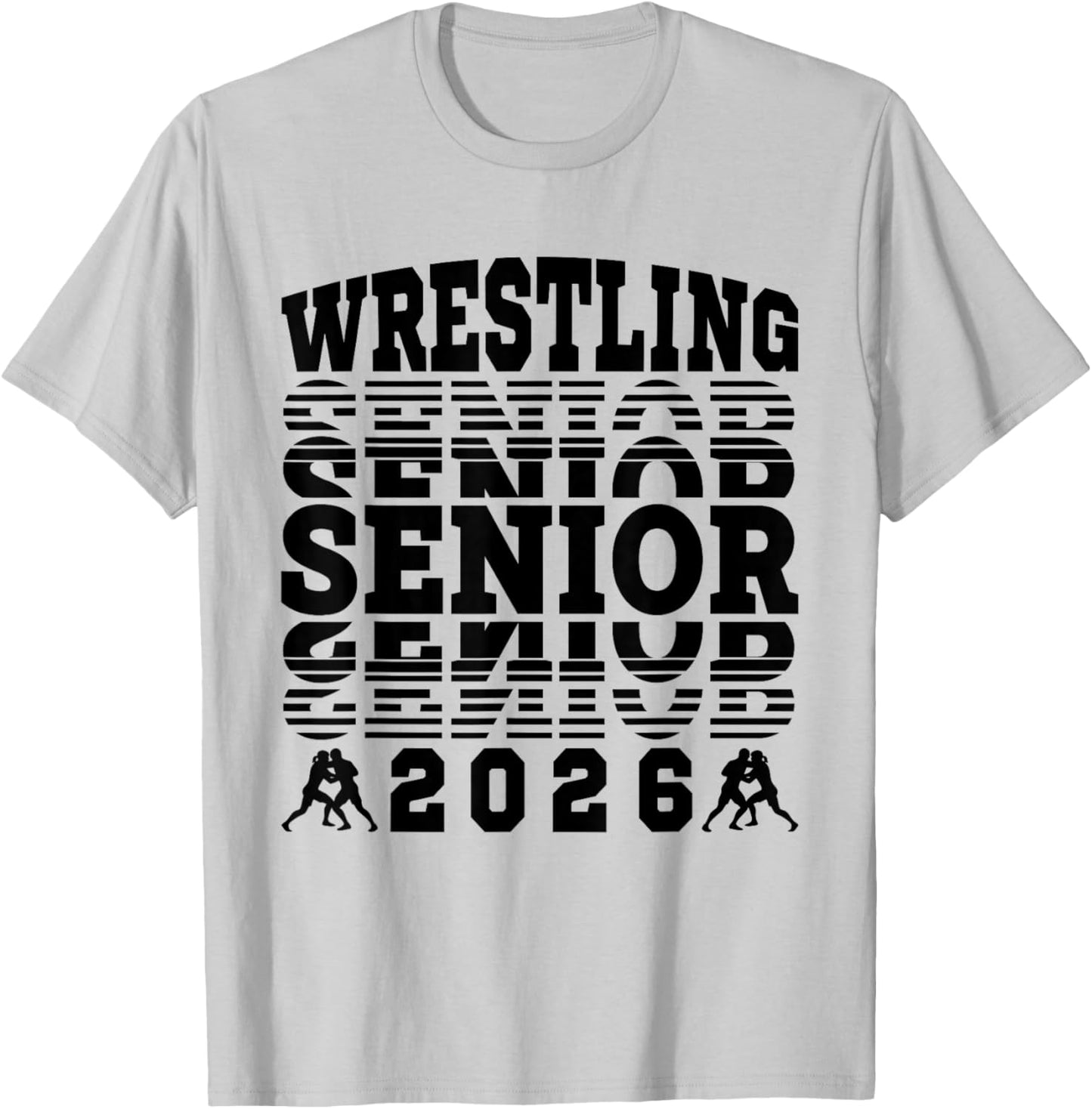 Wrestling Senior 2026 Graduation T-Shirt - T-Shirt | Ash