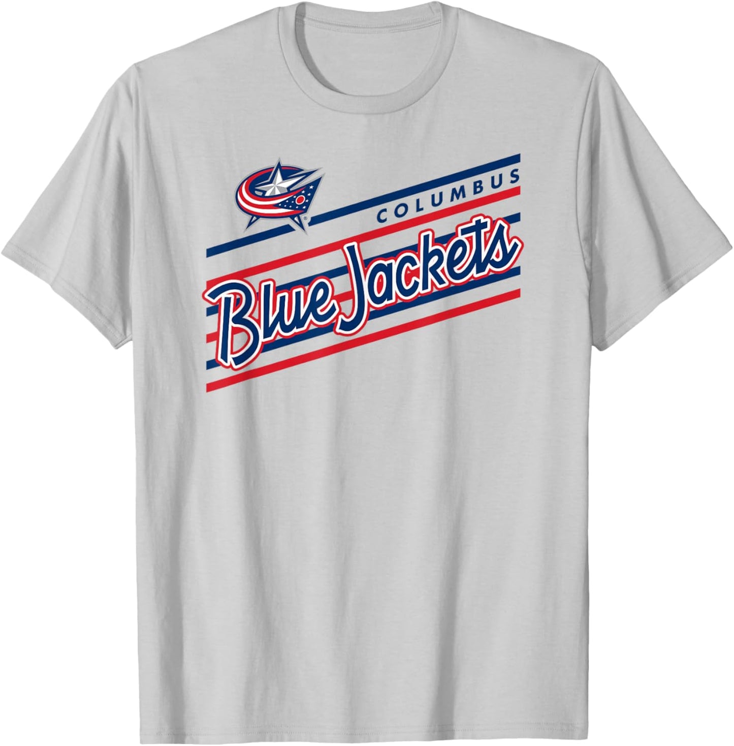 Columbus Blue Jackets Retro Performer Gray NHL Licensed T-Shirt - T-Shirt | Ash