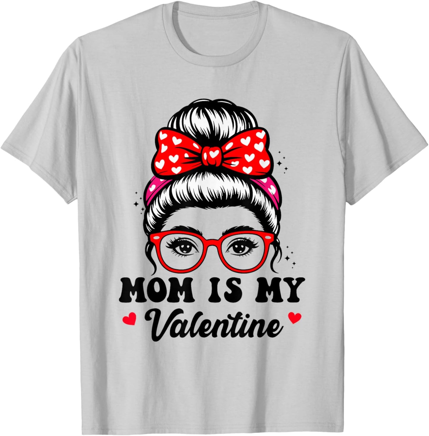 Groovy Mama is My Valentine Funny Heart Boys Girls T-Shirt - T-Shirt | Ash