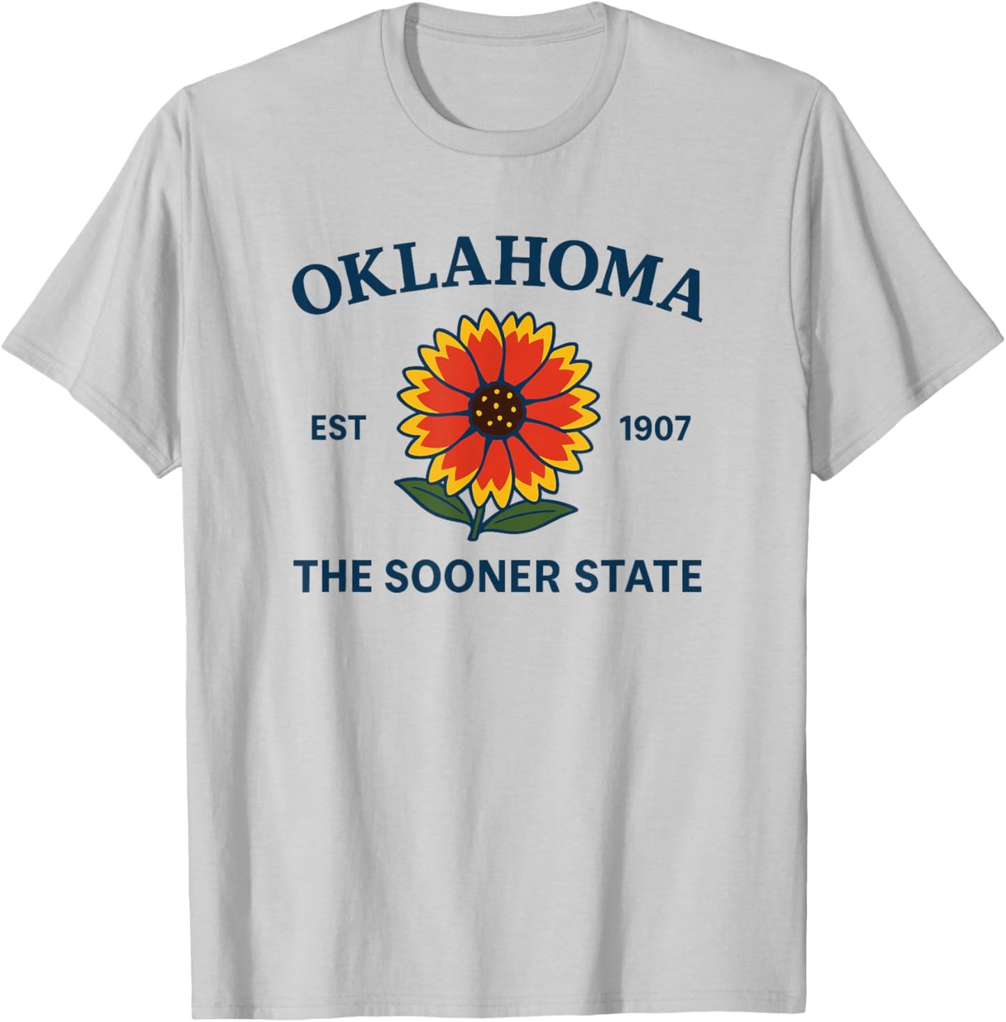 Oklahoma Flower T-Shirt - T-Shirt | Ash
