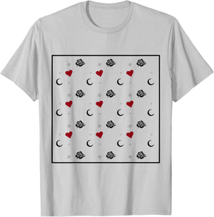 Roses, Hearts, and Moons T-Shirt - T-Shirt | Ash