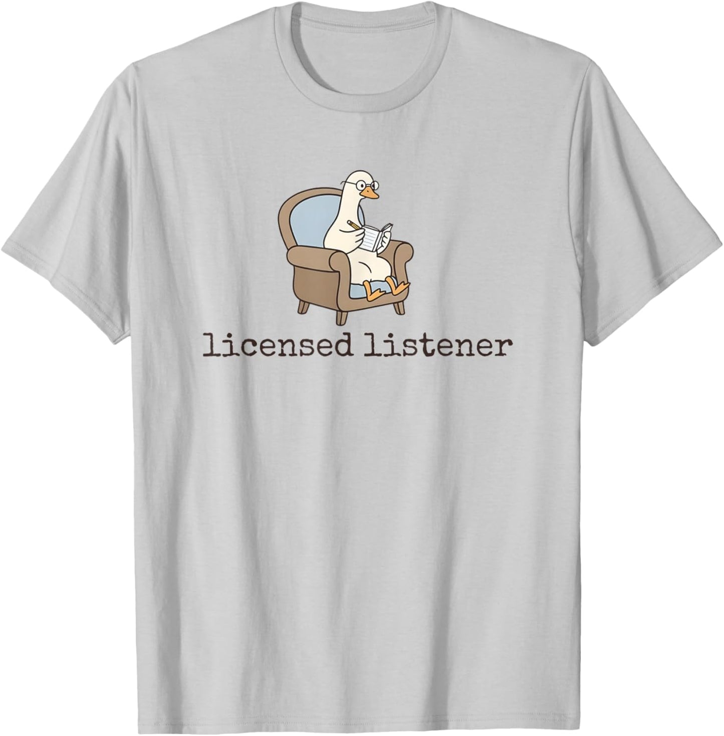 Women Goose Licensed Listener Psychology School Graduation T-Shirt - T-Shirt | Ash