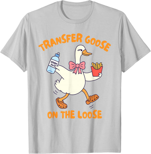 IVF Mom Dad Transfer Day Transfer Silly Goose On The Loose T-Shirt - T-Shirt | Ash