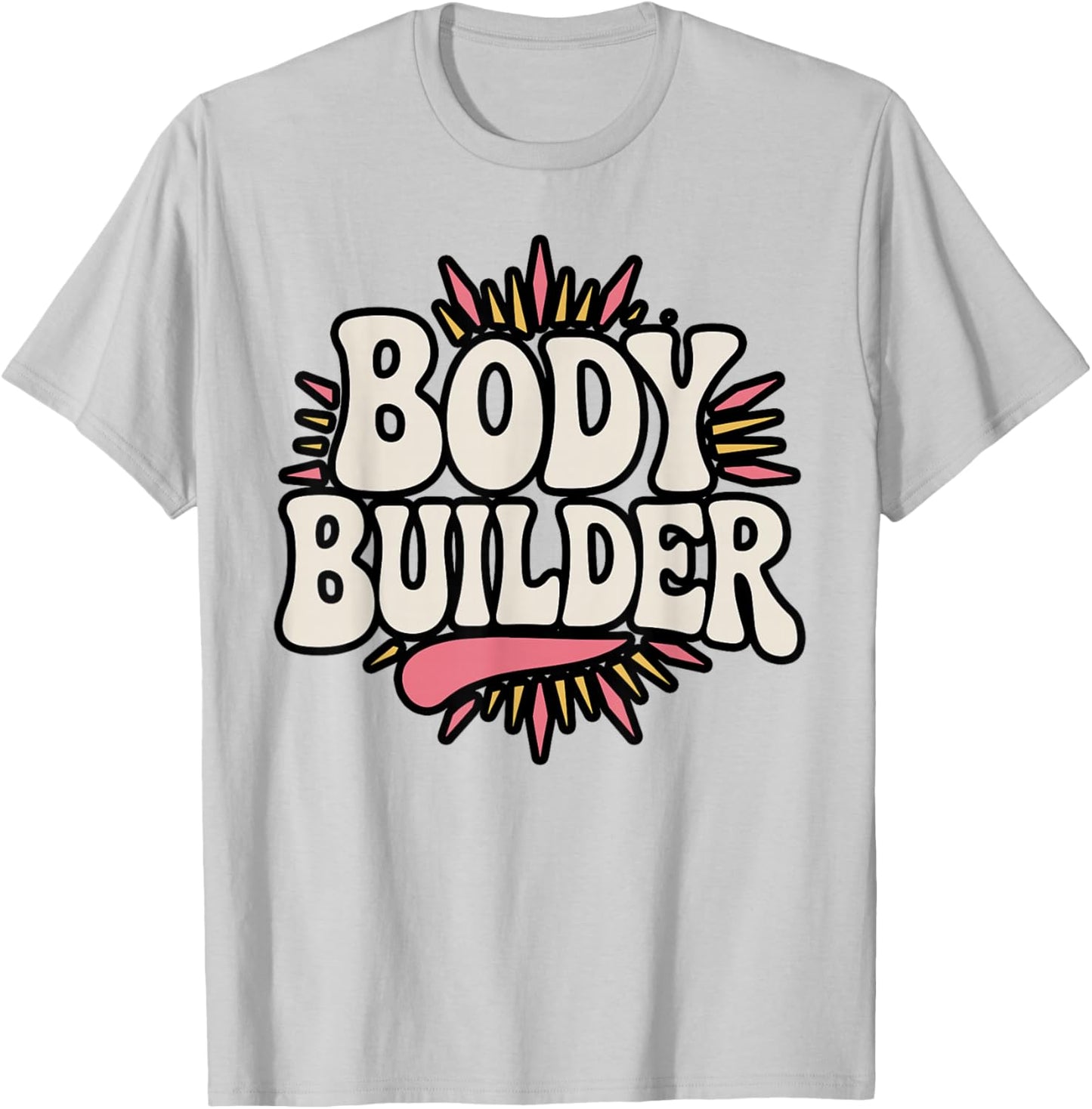 Body Builder Pregnancy Announcement Retro T-Shirt - T-Shirt | Ash