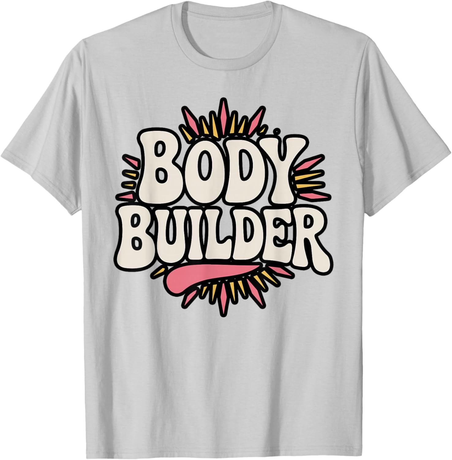 Body Builder Pregnancy Announcement Retro T-Shirt - T-Shirt | Ash