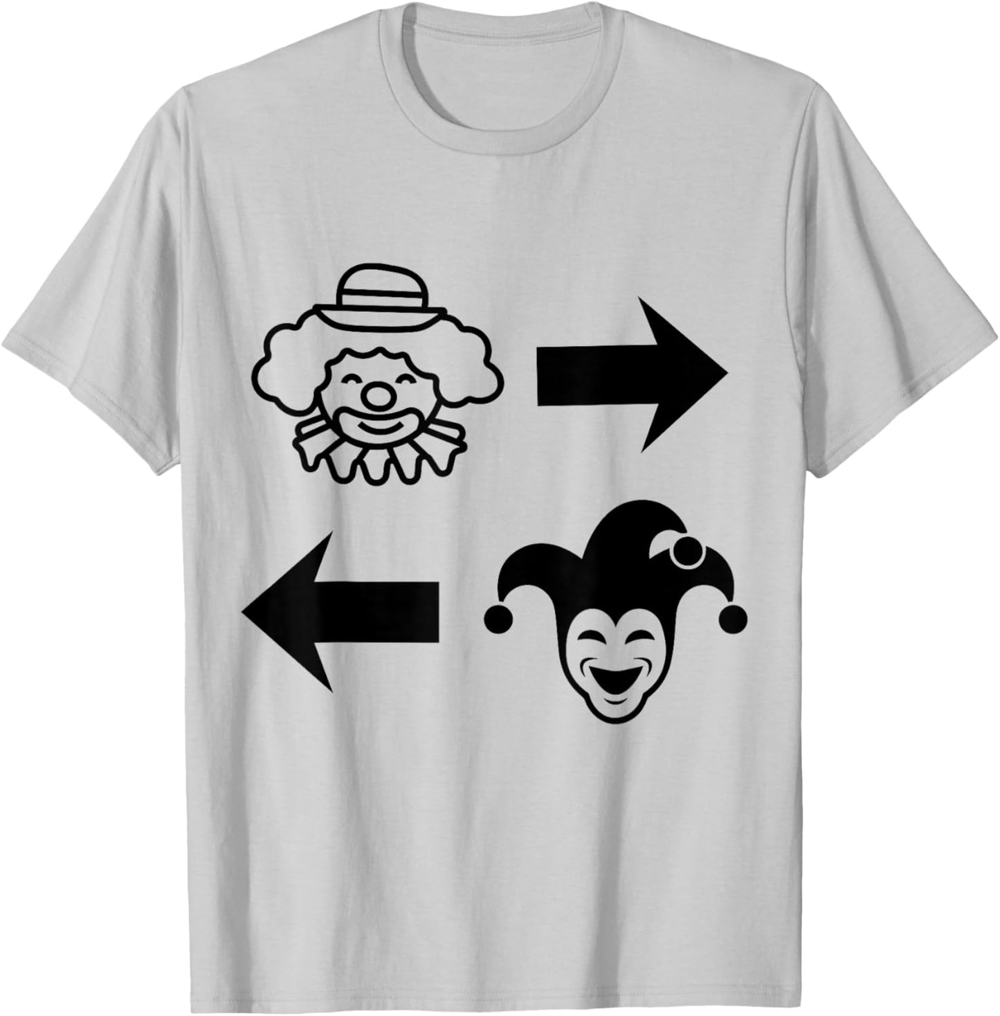 Clowns to The Right Jokers to The Left Fun Halloween T-Shirt - T-Shirt | Ash