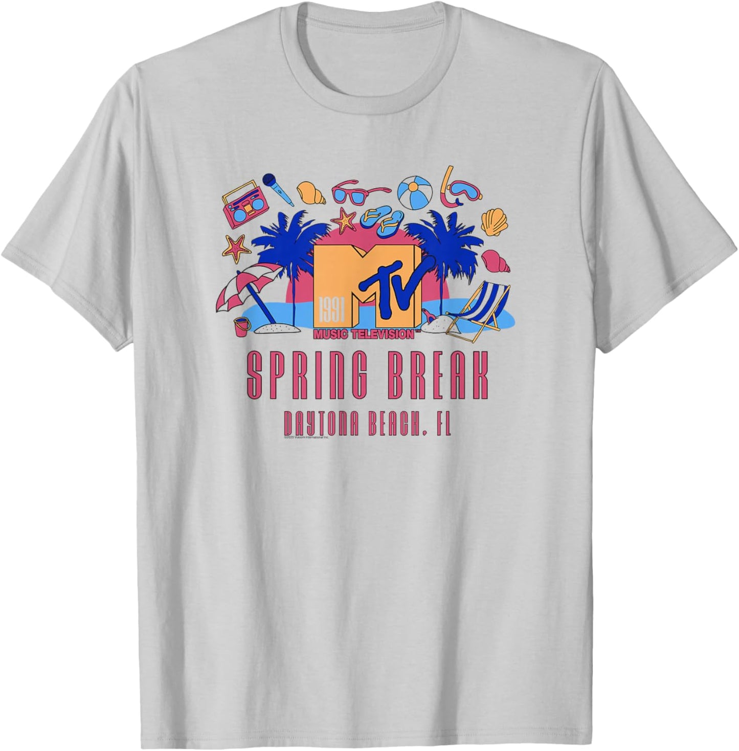 MTV Spring Break Daytona Beach 1991 Icons Vintage TV T-Shirt - T-Shirt | Ash